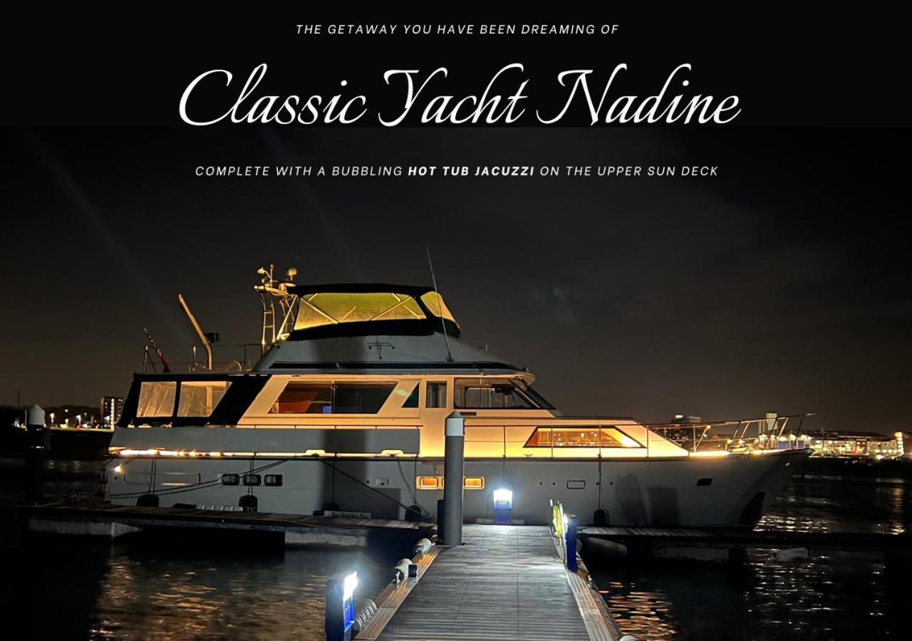 Classic Yacht Nadine In Poole Harbour, Dorset, With A Hot Tub Jacuzzi Bagian luar foto